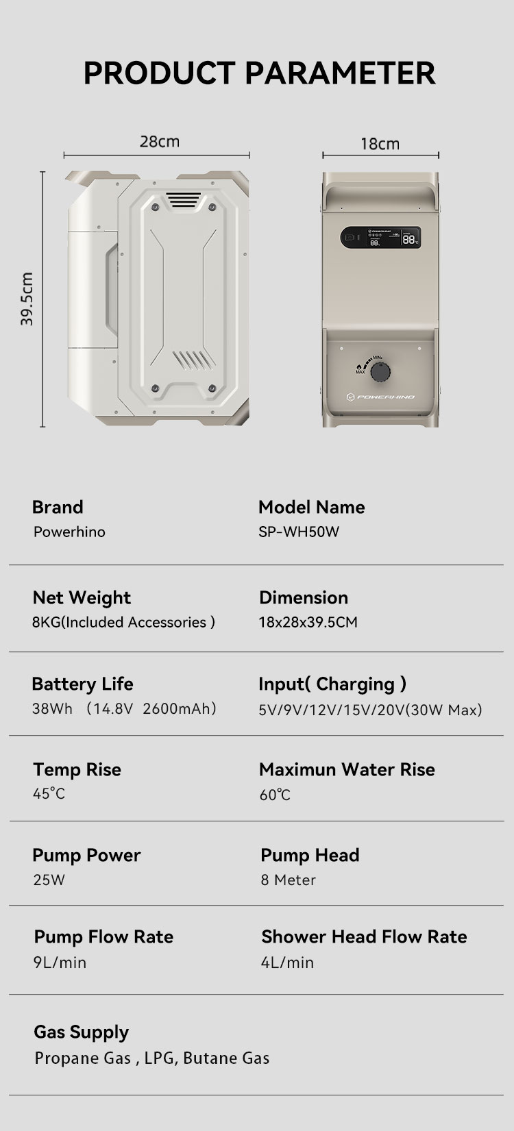 Calentador de agua instantáneo - Outdoor Camping Showers reseña y precio