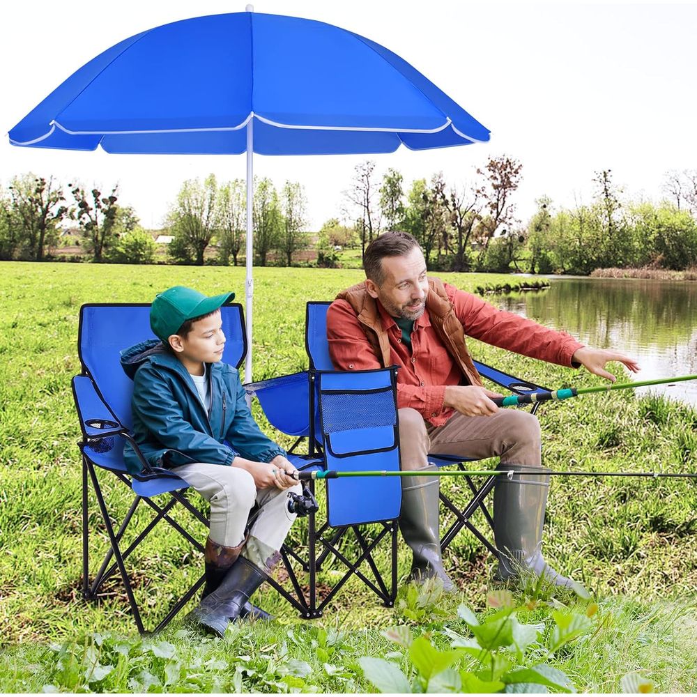 Sillas Plegables Portátiles pa - Outdoor Camping Loveseat reseña y precio