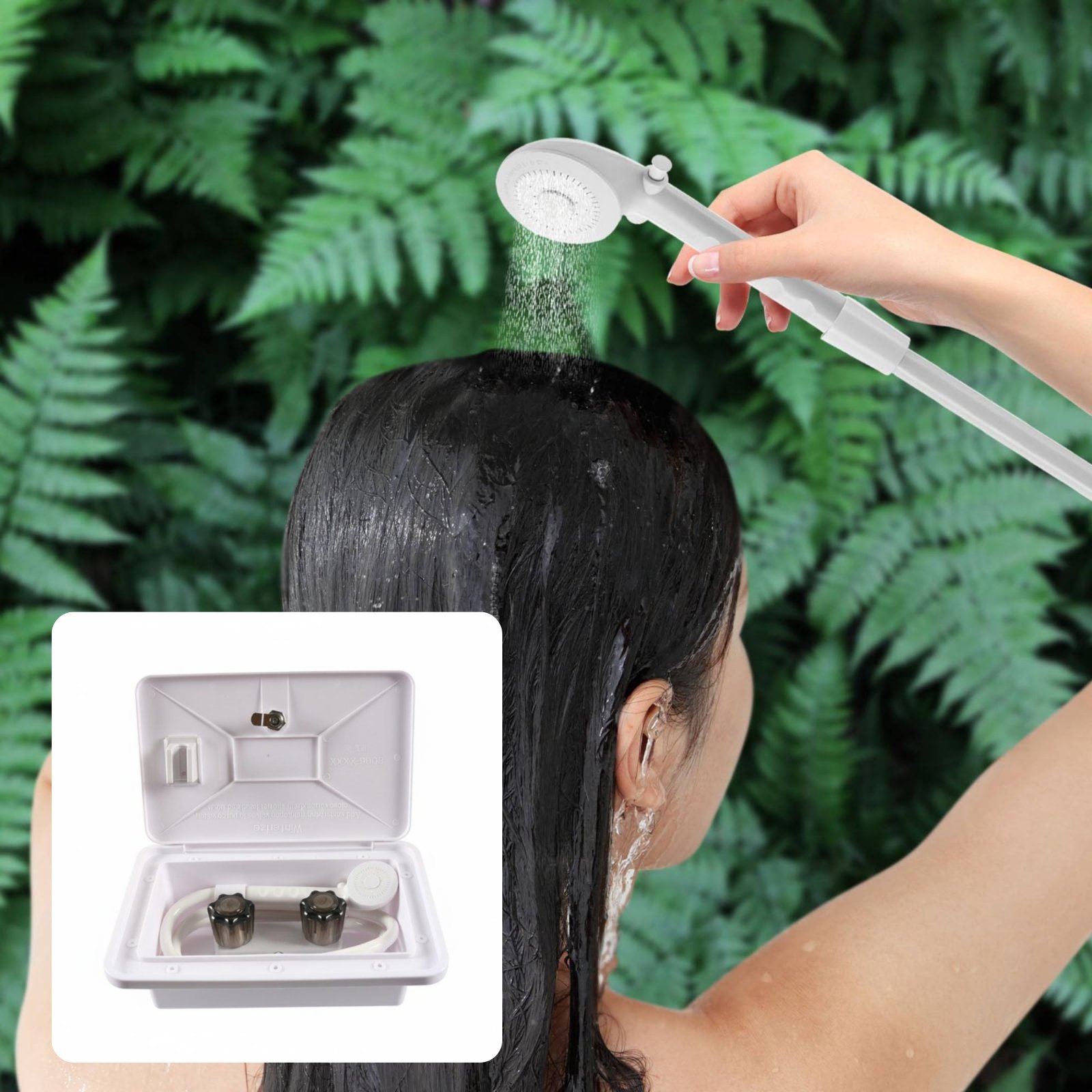 Caja de Ducha Exterior para RV - Outdoor Camping Showers reseña y precio