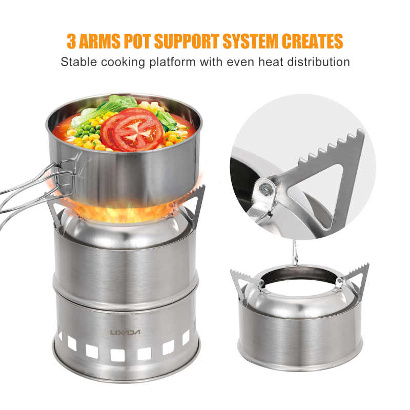 Lixada-estufa de leña de acero - Outdoor Camping Stove Wood reseña y precio