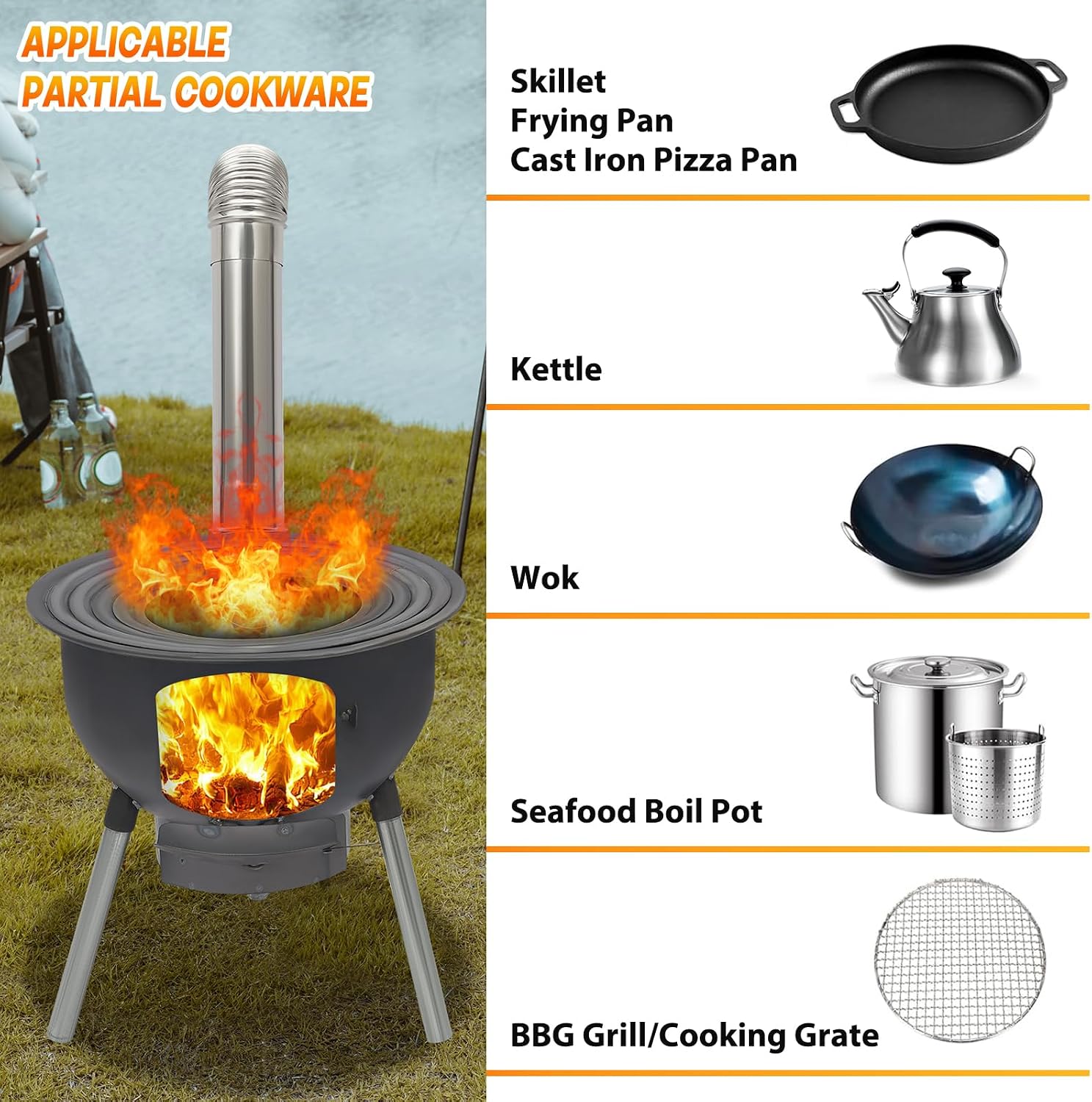 Estufa Portátil de Leña para A - Outdoor Camping Stove Wood reseña y precio