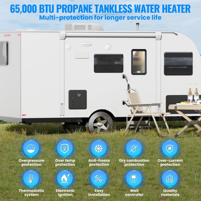 Calentador de Agua Instantáneo - Outdoor Camping Showers reseña y precio