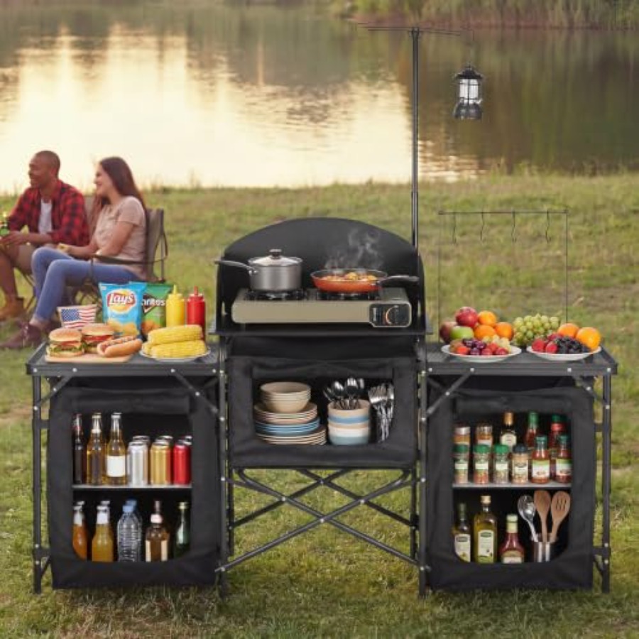 Mesa Plegable para Acampar, Me - Outdoor Camping Kitchen Setup reseña y precio