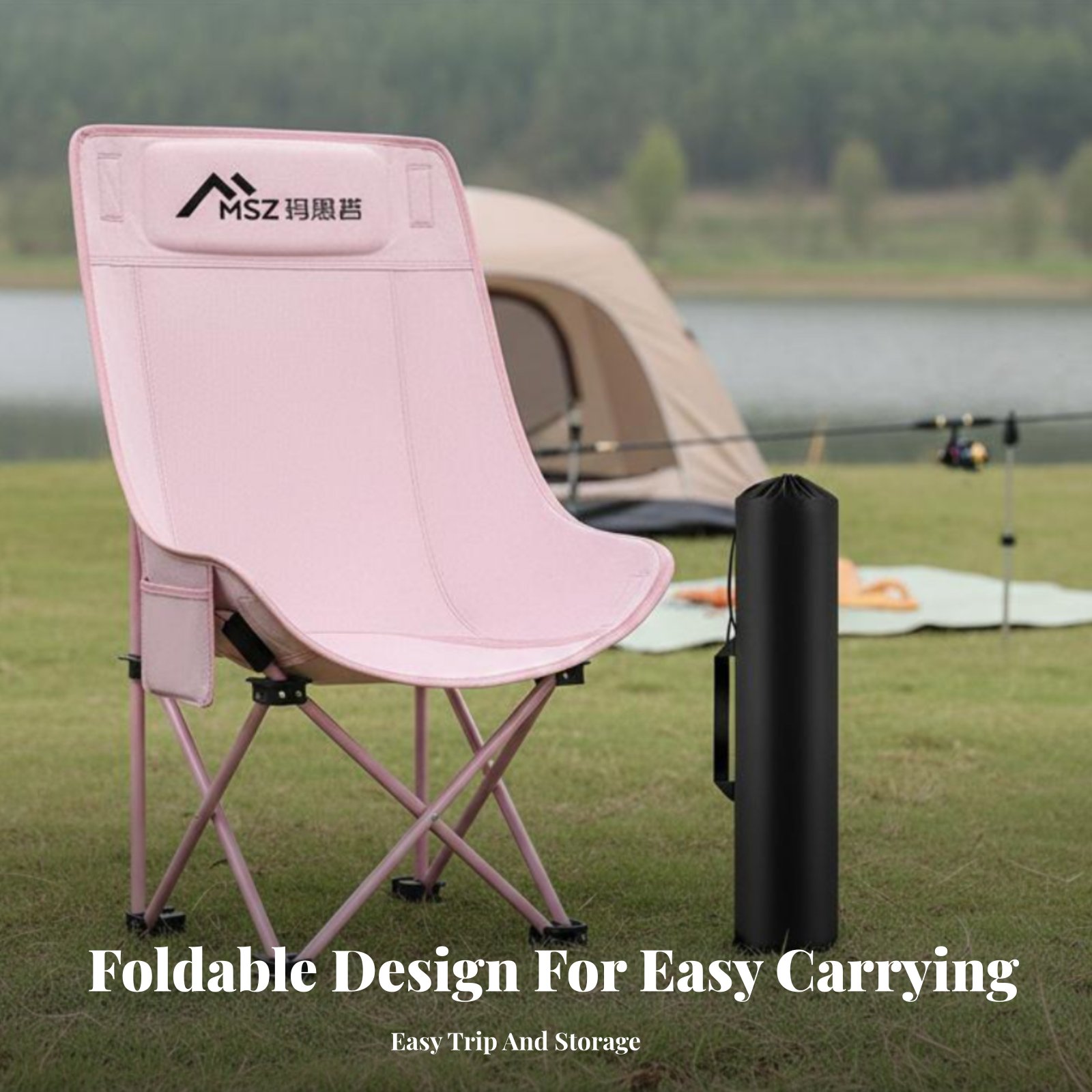 Silla Plegable de Malla con Re - Outdoor Camping Recliner reseña y precio