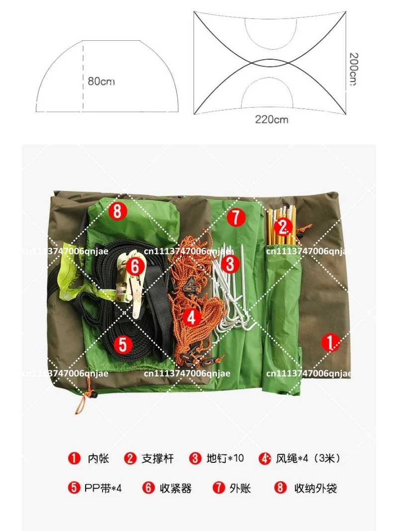 Mosquitera portátil verde para - Outdoor Camping Hammock reseña y precio
