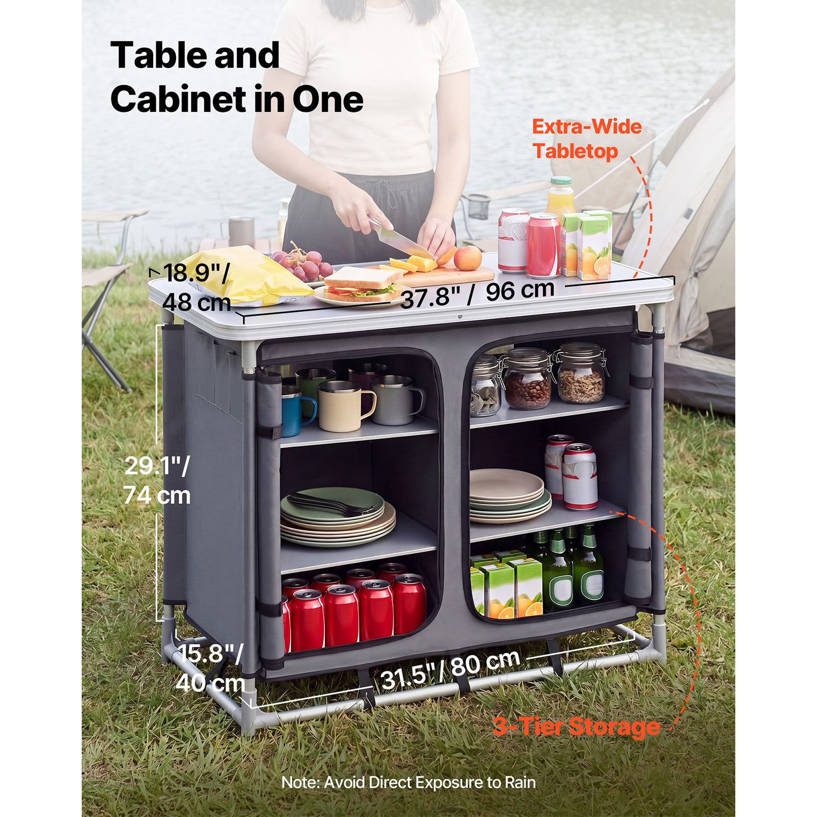 Mueble de Almacenamiento para  - Outdoor Camping Kitchen Setup reseña y precio