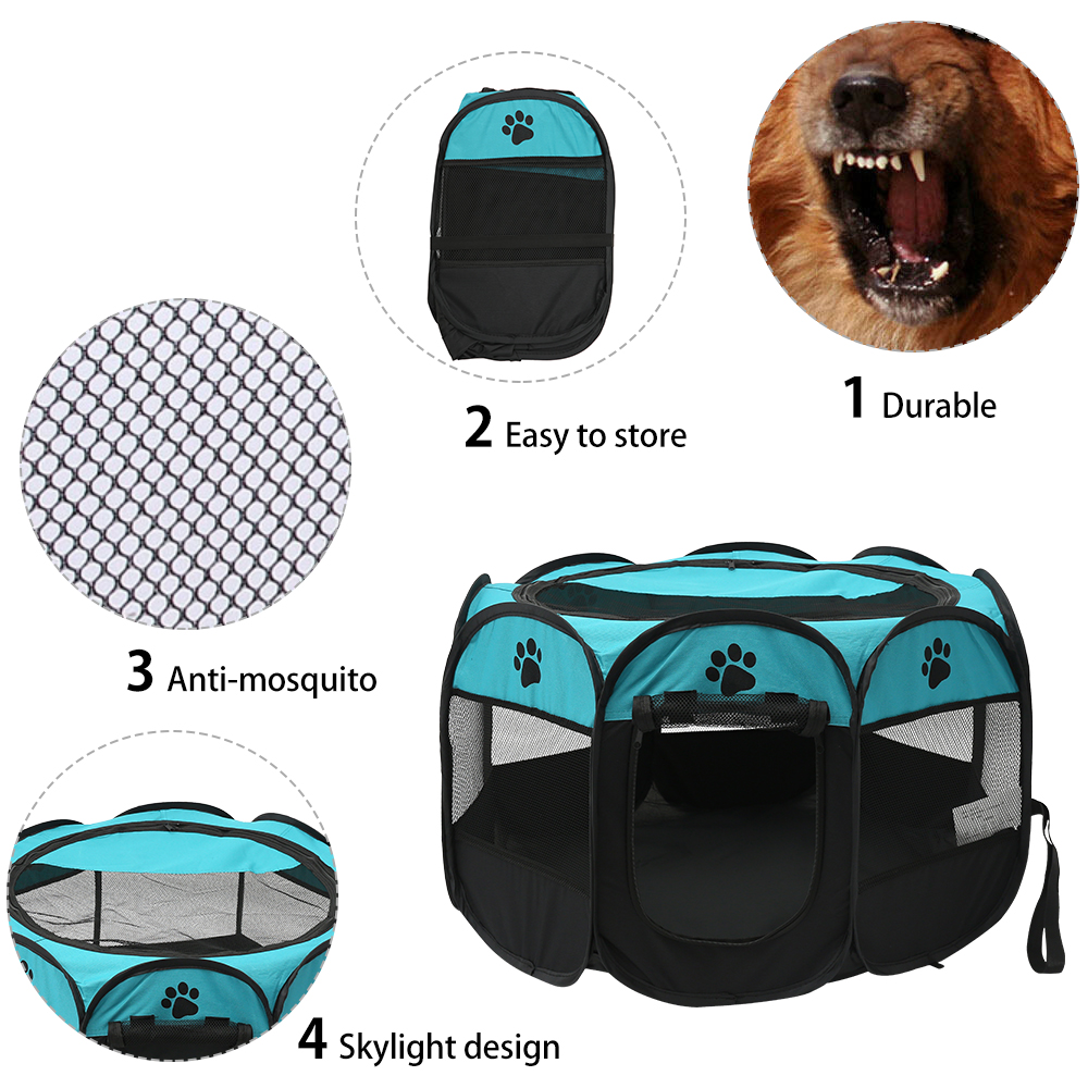 Tienda plegable para mascotas, - Outdoor Camping Dog Fence reseña y precio