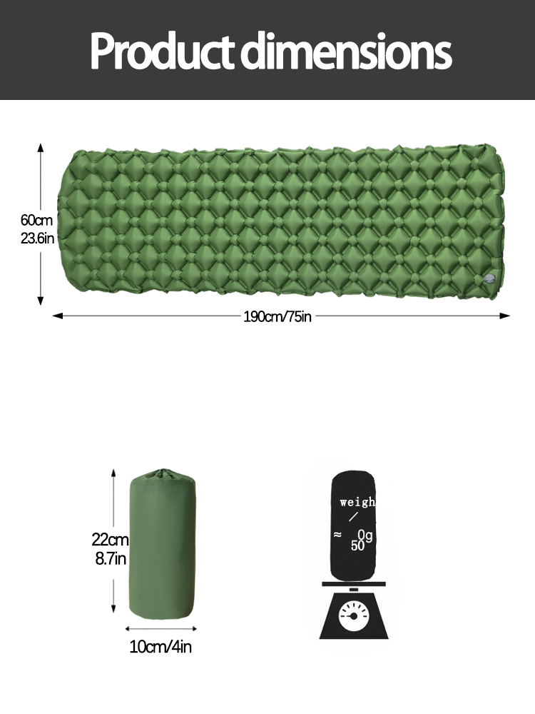 Colchón Inflable para Acampar, - Outdoor Camping Inflatable Tent reseña y precio