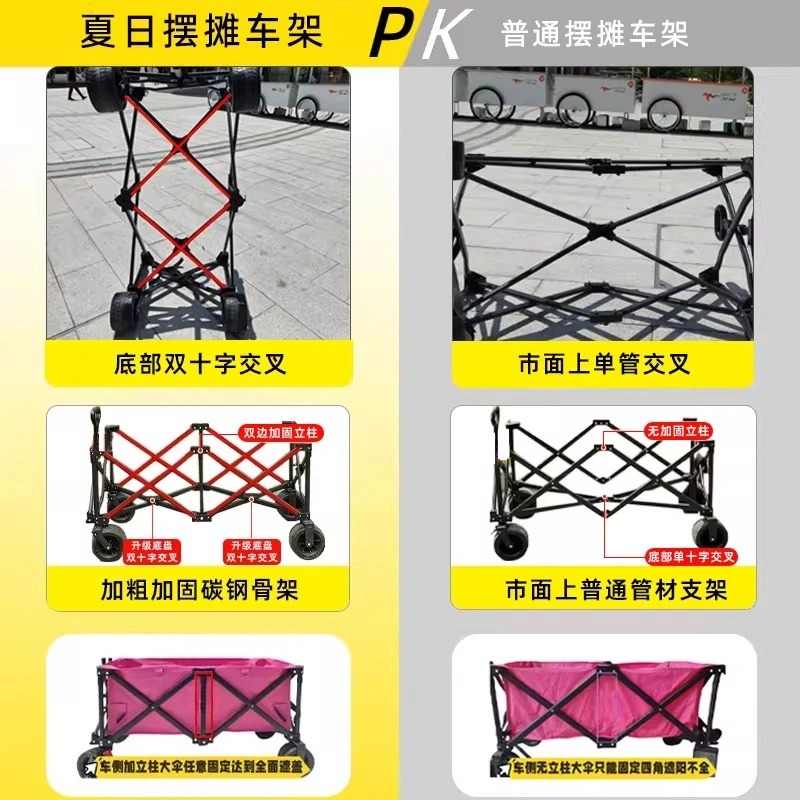 Carrito de Venta Ambulante con - Outdoor Camping Trolley reseña y precio