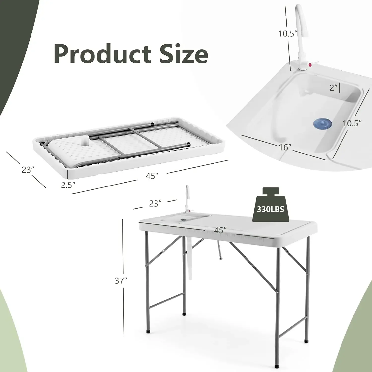 Fregadero plegable para limpie - Outdoor Camping Quotes reseña y precio